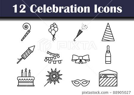 Celebration Icon Set Celebration Icon Set 88905027