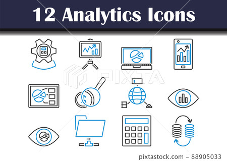 Analytics Icon Set Analytics Icon Set 88905033
