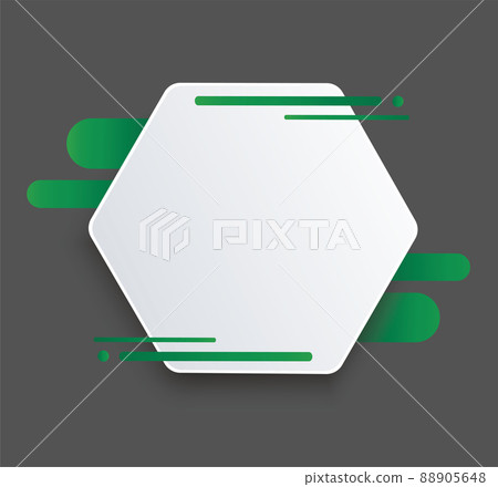 green hexagon background template vector - Stock Illustration [88905648 ...