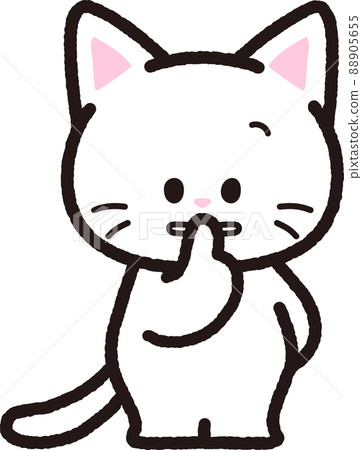 一隻鼓勵你保持安靜的貓 88905655