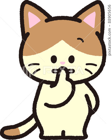 A cat that encourages you to be quiet 88905656