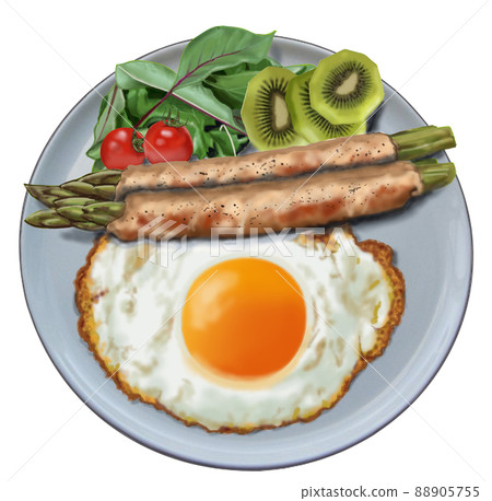 Breakfast set, asparagus bacon 88905755
