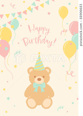 泰迪熊和派對圖標背景說明 88906683