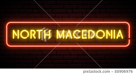 North Macedonia neon sign.  88906976