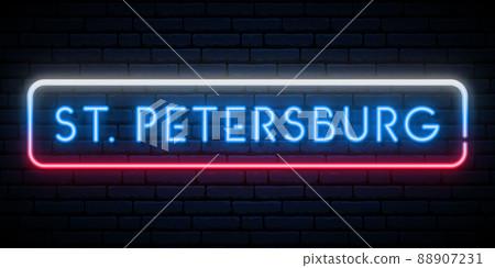 St. Petersburg neon sign.  88907231