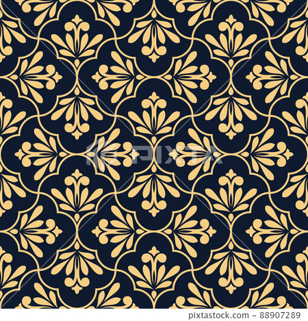 Flower geometric pattern. Seamless background. Gold Flower geometric pattern. Seamless background. Gold 88907289