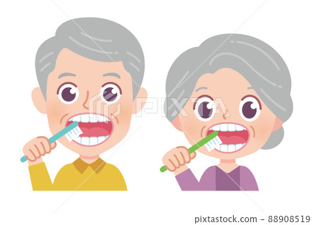 老人刷牙 88908519