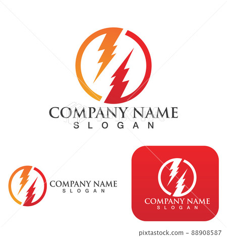 Thunderbolt logo and symbol vector Thunderbolt logo and symbol vector 88908587
