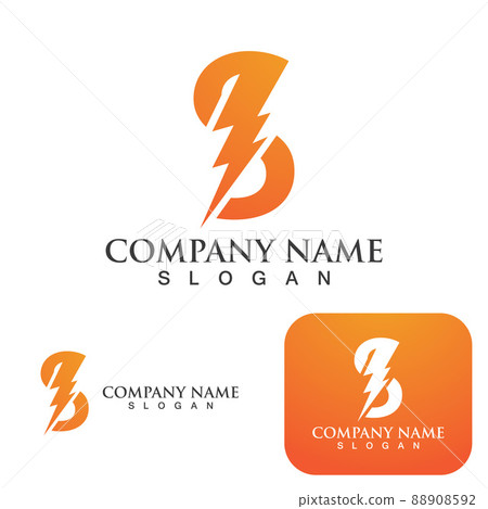 Thunderbolt logo and symbol vector 88908592