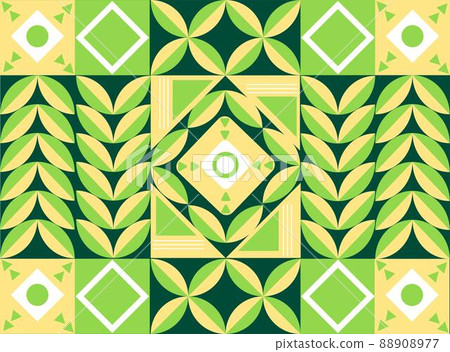 Colored geometric abstract background. Colored geometric abstract background. Modern grid flyer with geometric shapes, graphics. geometric grid banner bright presentation illustration. 88908977