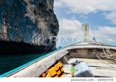 Travel, sea and rocky mountains in Thailand 88909749