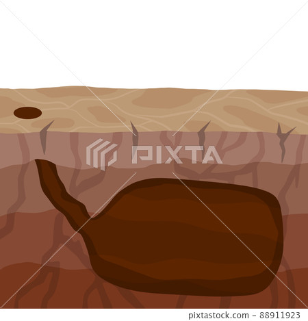 Animal hole and burrow. Scheme of hiding insects and rodents, mice in ground. Tunnels in ground. Underground background. Flat design Animal hole and burrow. Scheme of hiding insects and rodents, mice in ground. Tunnels in ground. Underground background. Flat design 88911923