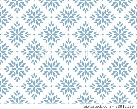 Flower geometric pattern. Seamless background. White and blue ornament Flower geometric pattern. Seamless background. White and blue ornament 88912159