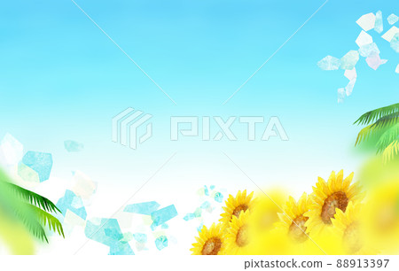 Midsummer sunflower background material Midsummer sunflower background material 88913397