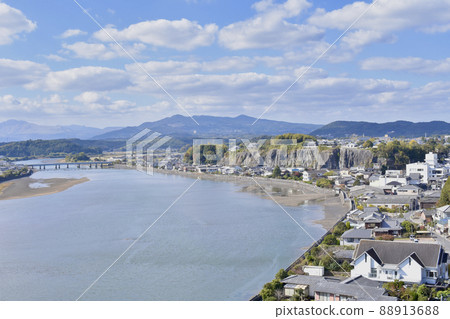 大分縣杵築市杵築城的景色（西側） 88913688