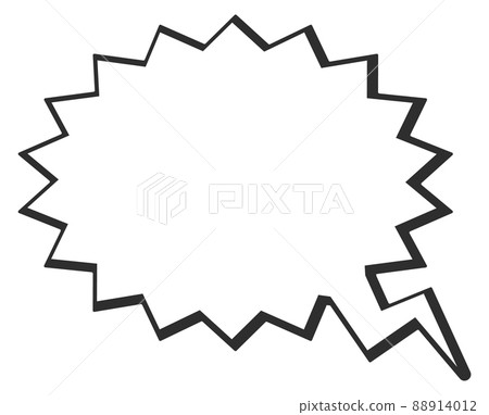 Shouting bubble. Comic yelling blank speech balloon Shouting bubble. Comic yelling blank speech balloon 88914012