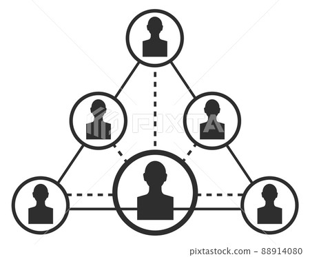 Human networking icon. People social connection symbol 88914080