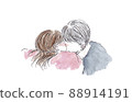 接吻的情人 88914191