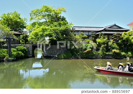 柳川市,有挖掘的風景,柳川城護城河水門 柳川市,有挖掘的風景,柳川城護城河水門 88915697