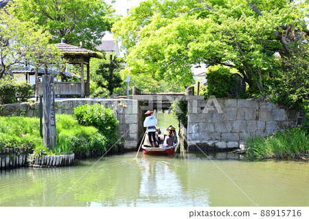 柳川市,有挖掘的風景,柳川城護城河水門 柳川市,有挖掘的風景,柳川城護城河水門 88915716