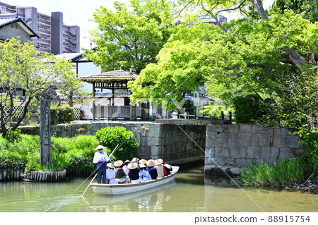 Yanagawa City, a landscape with a digging, Yanagawa Castle Moat Water Gate Yanagawa City, a landscape with a digging, Yanagawa Castle Moat Water Gate 88915754