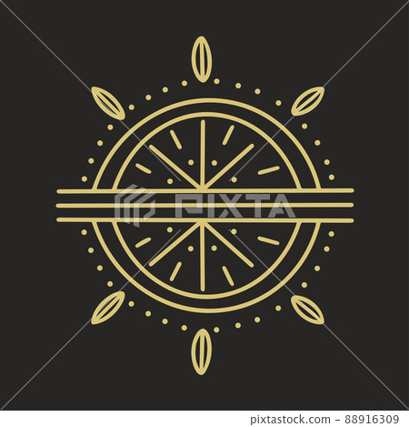 Magic semicircles symbolism vector illustration 88916309
