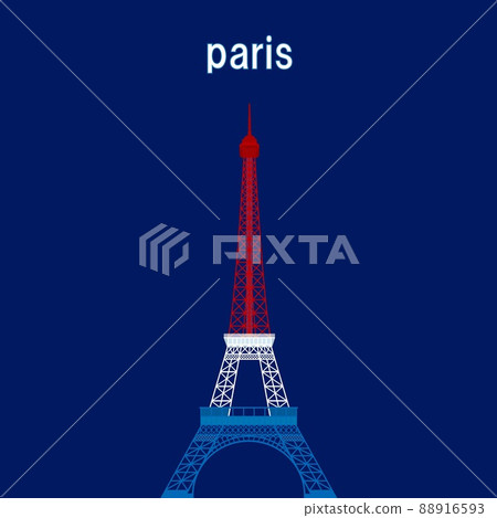 Eiffel Tower tour eiffel Tricolor Travel Poster 88916593
