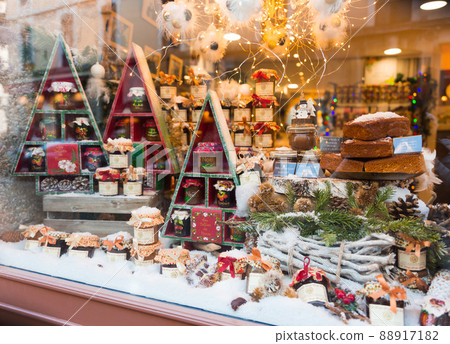 Annecy. FRANCE. candy store christmas showcase 88917182