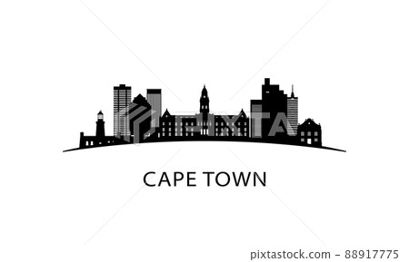 Cape Town city skyline. - Stock Illustration [88917775] - PIXTA