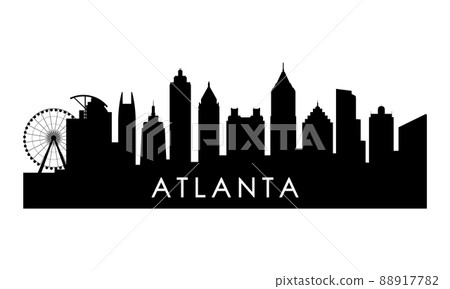 Atlanta Georgia skyline silhouette. Atlanta Georgia skyline silhouette. 88917782