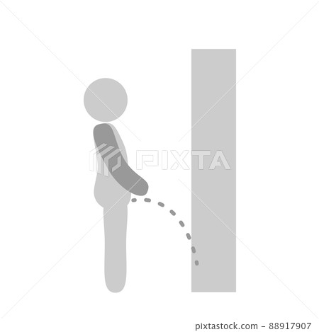 Stand up. An icon of a man standing on a telephone pole and pissing. 88917907