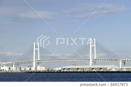 橫濱灣大橋於 1989 年開通（平成 1 號）全長 8 60 m 的斜拉橋 天文台空中步道 88917973