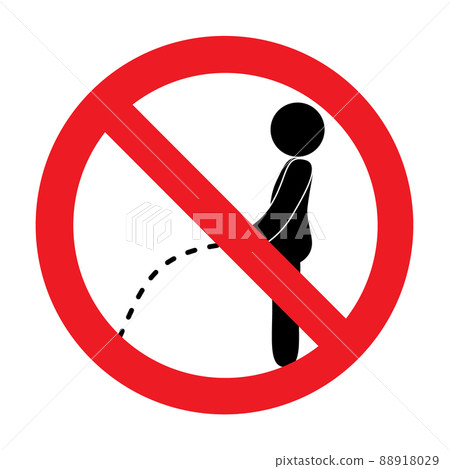 “站立小便”禁止圖標。 88918029