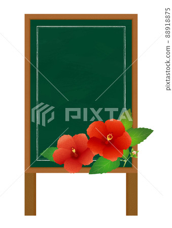 Blackboard signboard menu hibiscus Blackboard signboard menu hibiscus 88918875