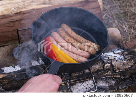 野營飯野營食品煎鍋炊具圖像材料 野營飯野營食品煎鍋炊具圖像材料 88920607
