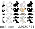 動物插圖圖標集 88920751