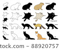 動物插圖圖標集 88920757