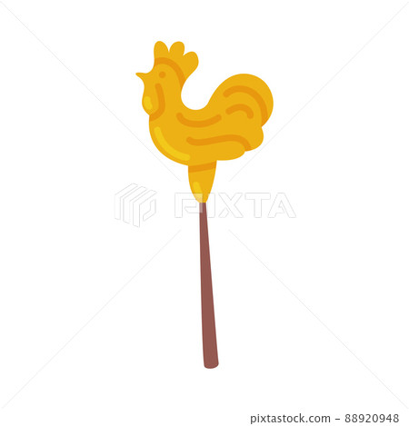 Sugar Candy Cock on Stick as Russian Treat Vector Illustration 88920948