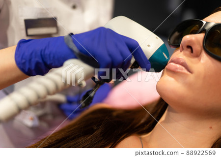 Face laser hair removal procedure Face laser hair removal procedure 88922569