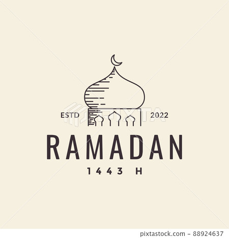 line hipster dome mosque ramadan logo design vector graphic symbol icon illustration creative idea line hipster dome mosque ramadan logo design vector graphic symbol icon illustration creative idea 88924637