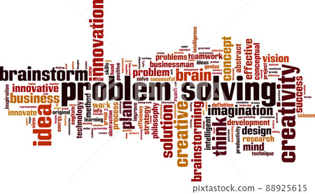 Problem solving word cloud 88925615