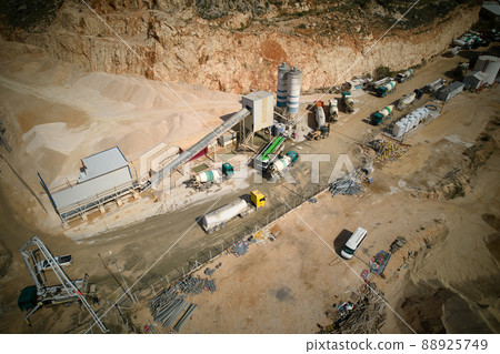 Concrete batching plant aerial view 88925749