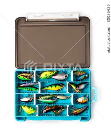 Fishing lure box on white Fishing lure box on white 88926489