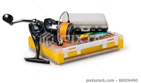 Fishing lure box on white Fishing lure box on white 88926490