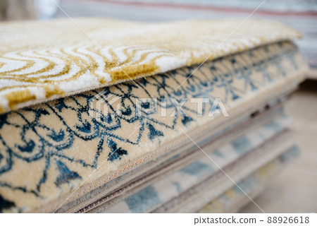 Carpets. Carpet shop.Close-up of carpets 88926618
