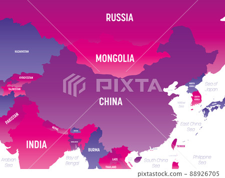 China detailed political map with lables 88926705