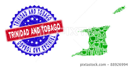 Bicolor Trinidad and Tobago Grunge Seal Stamp and Wine Composition of Trinidad and Tobago Map Bicolor Trinidad and Tobago Grunge Seal Stamp and Wine Composition of Trinidad and Tobago Map 88926994