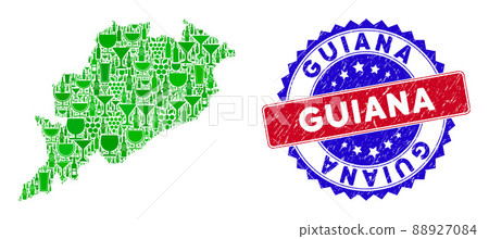 Bicolor Guiana Textured Rubber Stamp and Wine Composition of Odisha State Map Bicolor Guiana Textured Rubber Stamp and Wine Composition of Odisha State Map 88927084