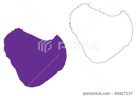 Kuroshima island (Japan, East Asia, Japanese archipelago, Yaeyama Islands) map vector illustration, scribble sketch Kuroshima (Okinawa) map Kuroshima island (Japan, East Asia, Japanese archipelago, Yaeyama Islands) map vector illustration, scribble sketch Kuroshima (Okinawa) map 88927137