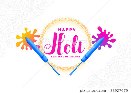 holi colors and pichkari greeting design holi colors and pichkari greeting design 88927679
